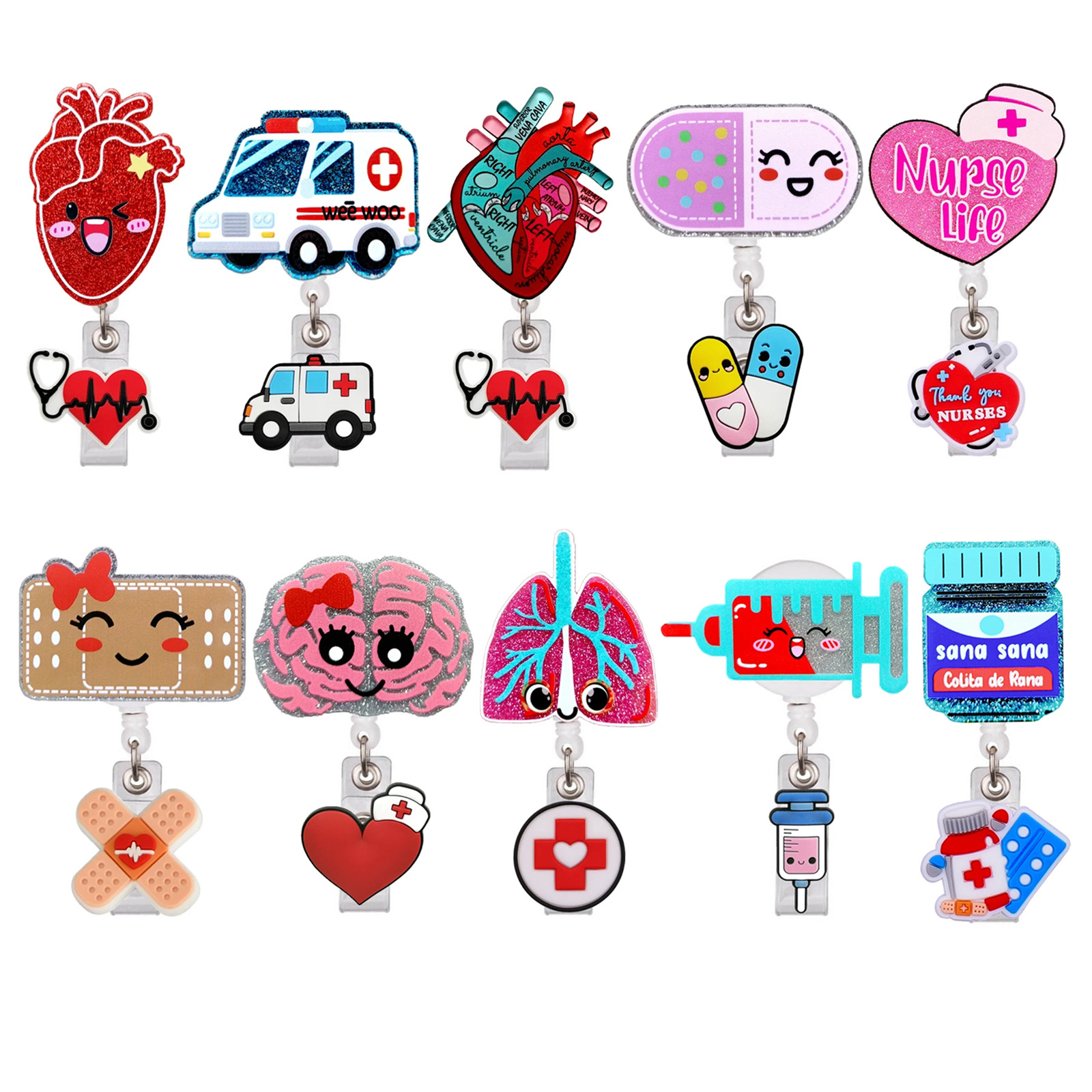 Xray Tech Accessories - Silicone Retractable Nurse Doctor Hospital Medical