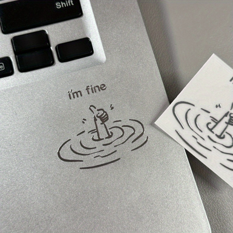 Tech Accessories Designer - 3Pcs, 3D Personality Stickers, Waterproof Glossy