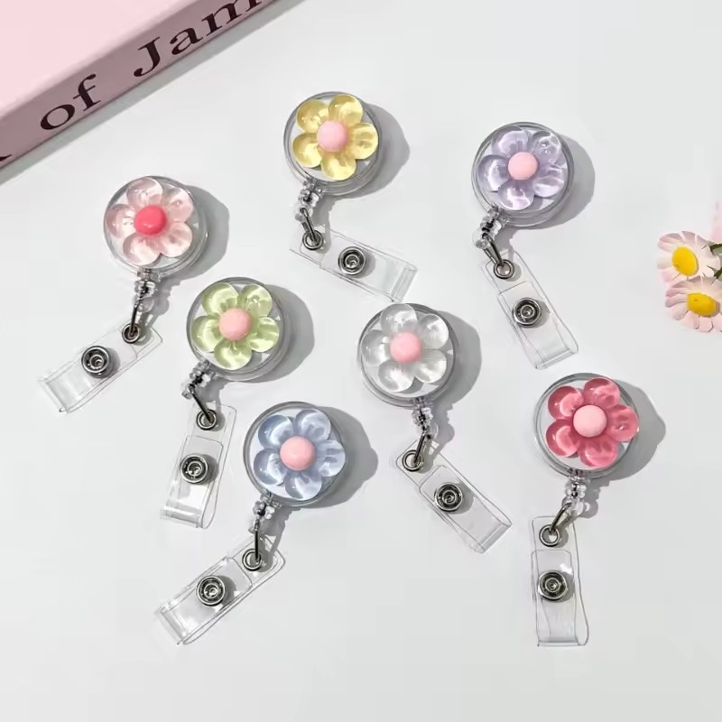 Cute Floral Retractable Badge  - Xray Tech Accessories avaliação e preço