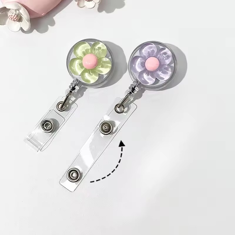 Cute Floral Retractable Badge  - Xray Tech Accessories avaliação e preço
