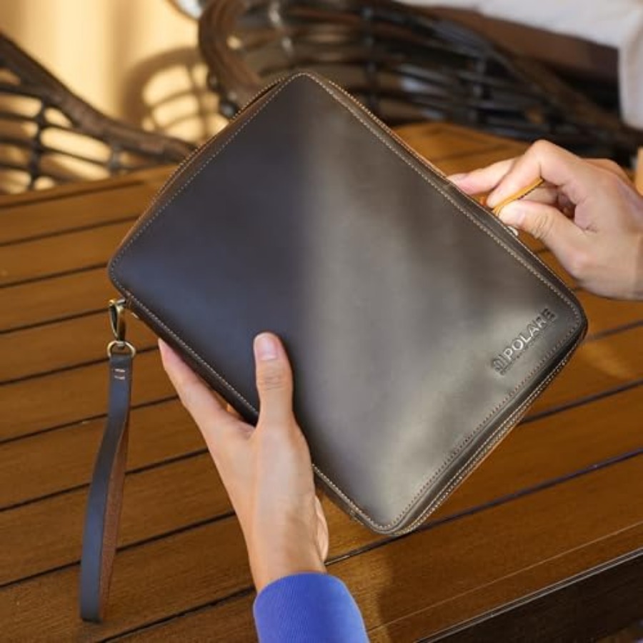Polare Full Grain Leather Trav - Tech Accessories Storage avaliação e preço