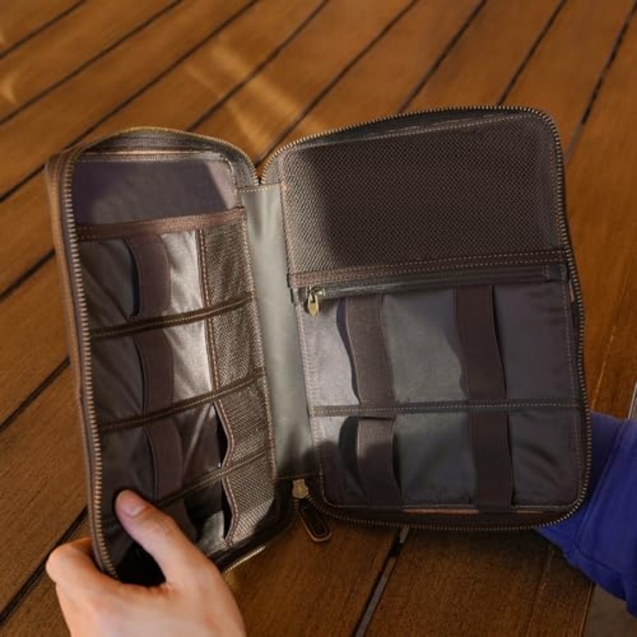 Polare Full Grain Leather Trav - Tech Accessories Storage avaliação e preço