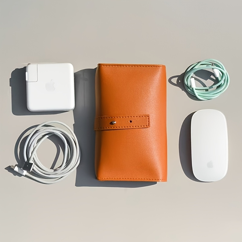PU Leather Multi-Compartment O - Tech Accessories Storage avaliação e preço