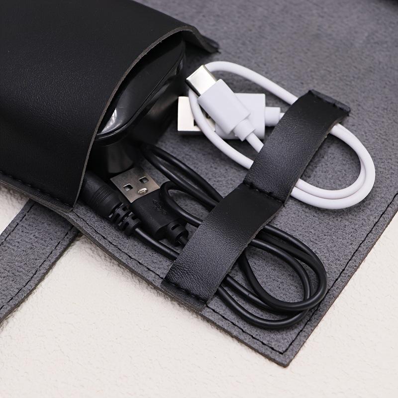 1PC PU Leather Multi-Compartme - Tech Accessories Storage avaliação e preço