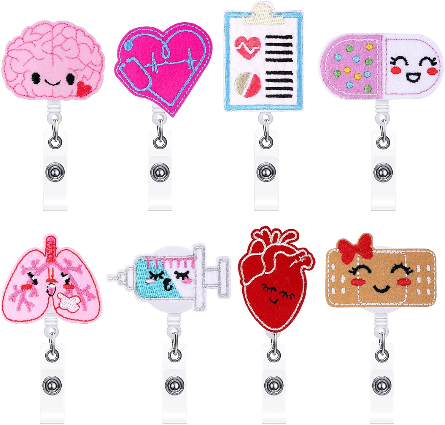 8 Pcs Nurse Badge Reels Cute F - Xray Tech Accessories avaliação e preço