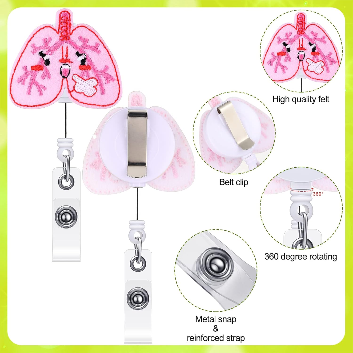 8 Pcs Nurse Badge Reels Cute F - Xray Tech Accessories avaliação e preço