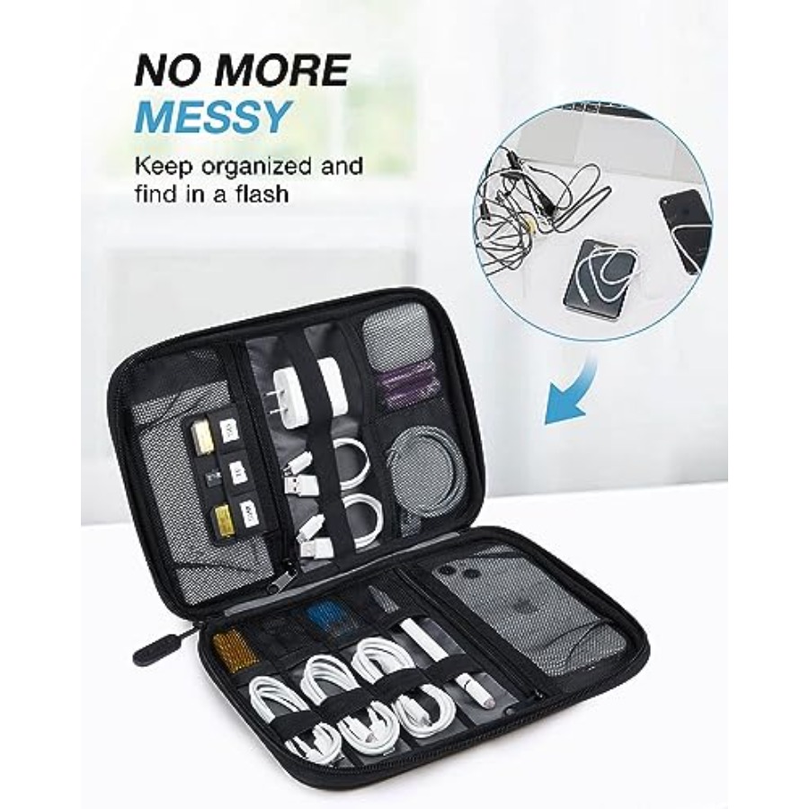 Large Electronics Travel Organ - Tech Accessories Storage avaliação e preço