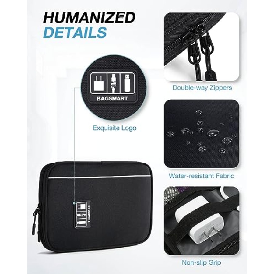 Large Electronics Travel Organ - Tech Accessories Storage avaliação e preço