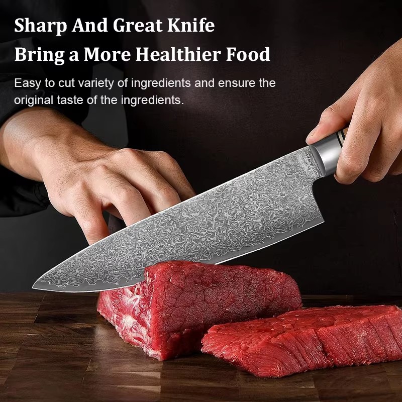 1-3PCS Knife Sets 67 Layer Dam - High Tech Kitchen Accessories avaliação e preço