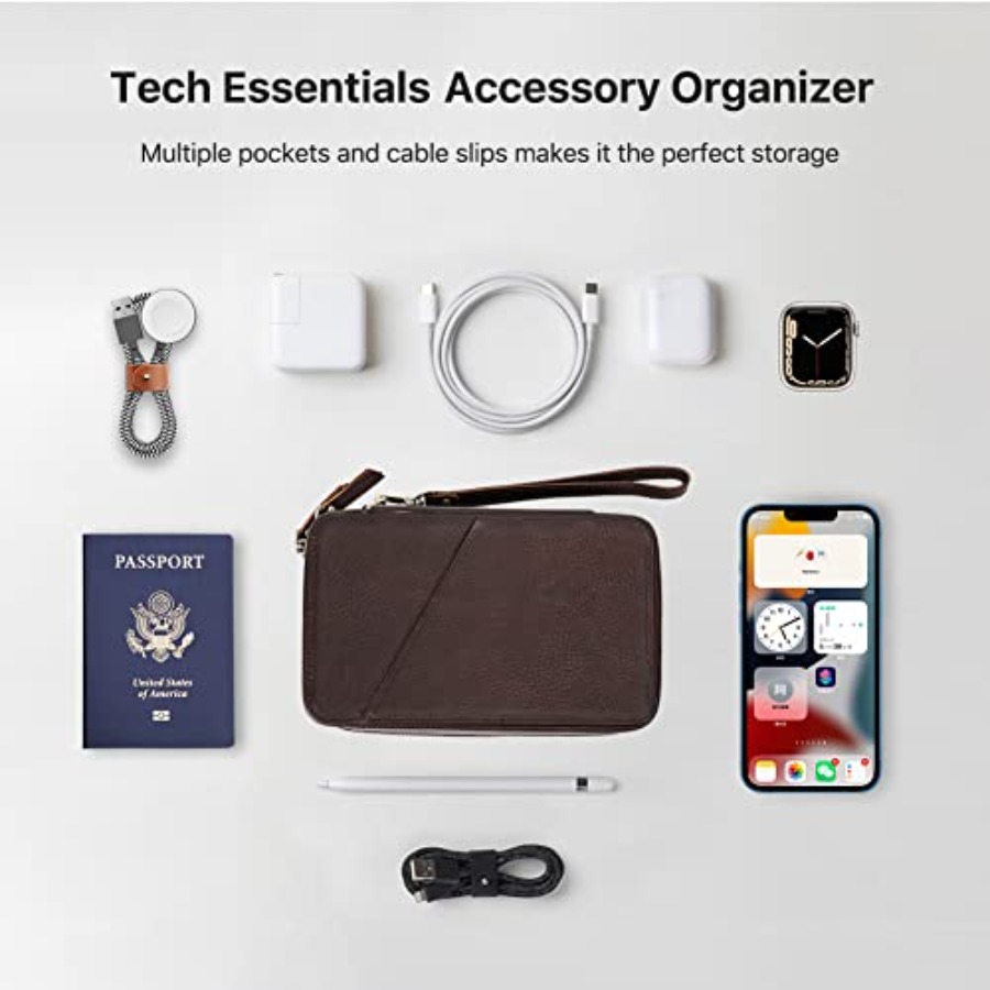 Full Grain Leather Electronic  - Tech Accessories Storage avaliação e preço