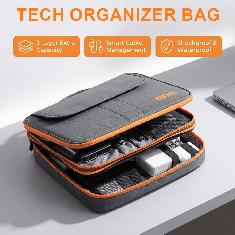 Large Capacity Tech Organizer  - Tech Accessories Storage avaliação e preço