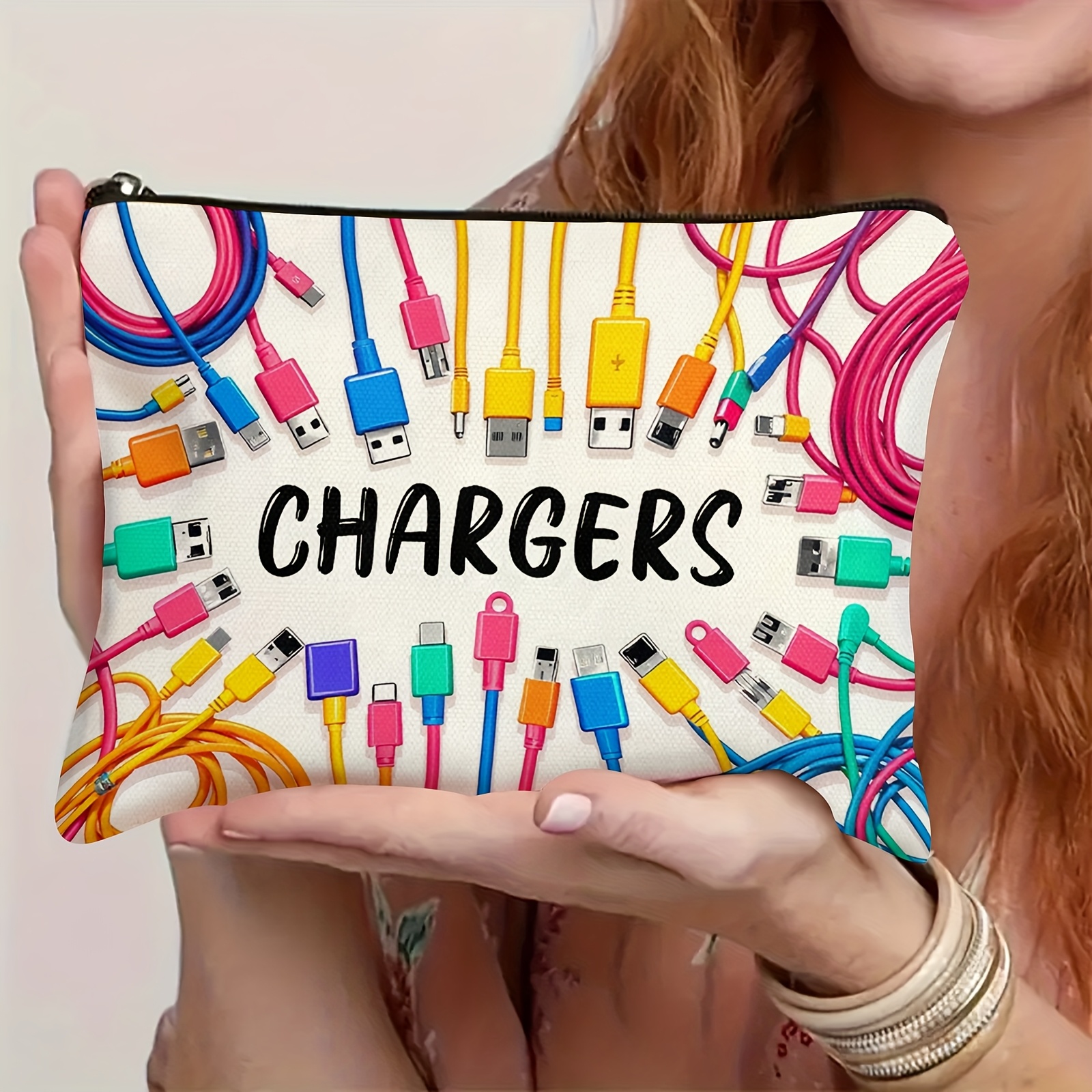 Colorful Cable USB Storage Bag - Tech Accessories For Office Desk avaliação e preço