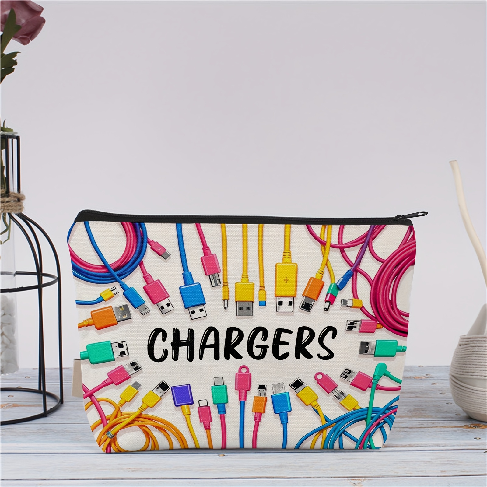 Colorful Cable USB Storage Bag - Tech Accessories For Office Desk avaliação e preço