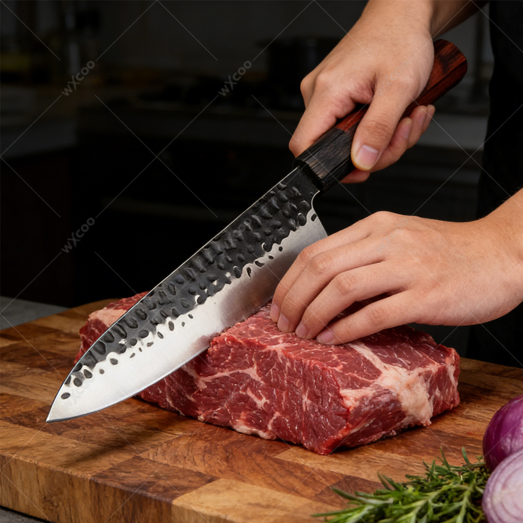 WXCOO Red Wood Handle  7.8 Inc - High Tech Kitchen Accessories avaliação e preço