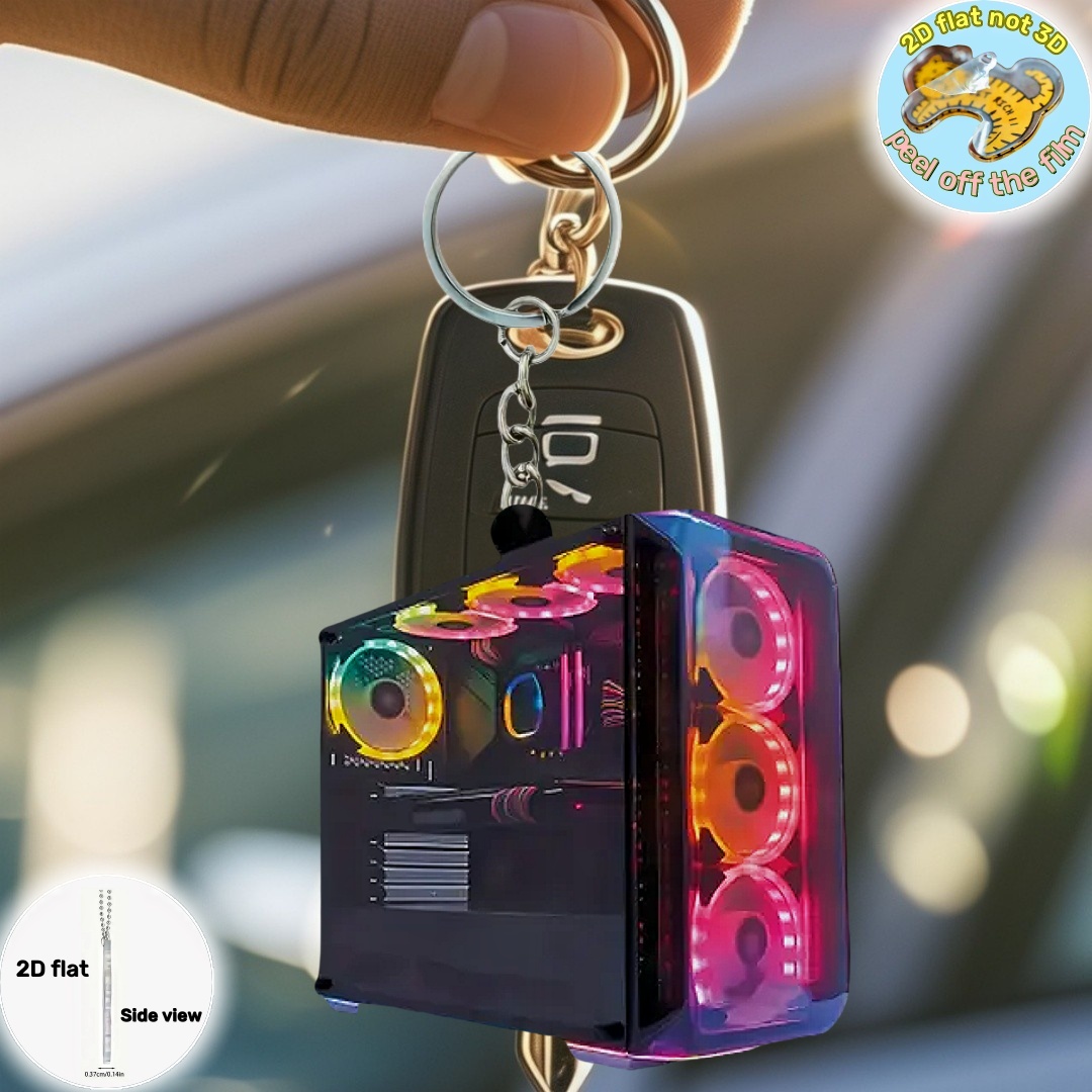 RGB Computer Host Pendant Keyc - Tech Girl Accessories avaliação e preço