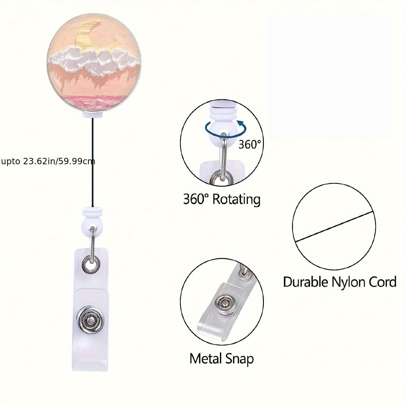 Cute retractable badge scrolls - Xray Tech Accessories avaliação e preço